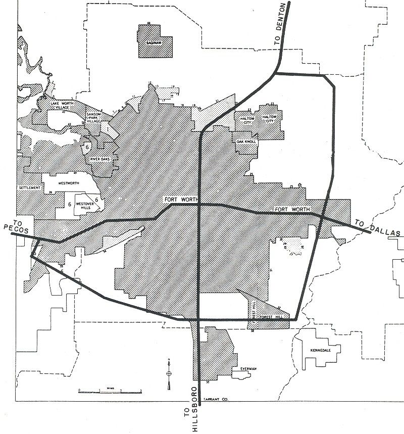 Airborne radar contact with unknown target south of Fort Worth, Texas (1951)