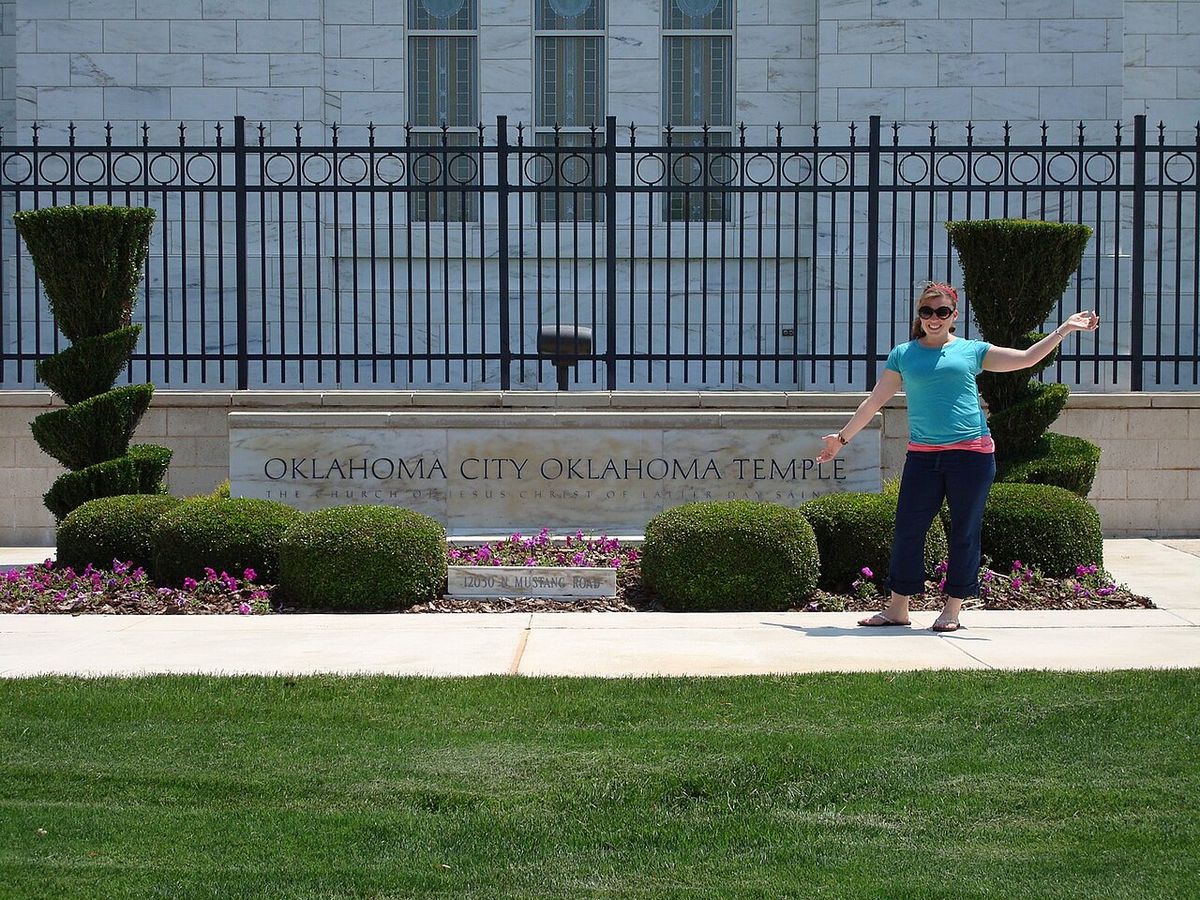 Instructor observes landed craft on highway near Temple, Oklahoma (1966)